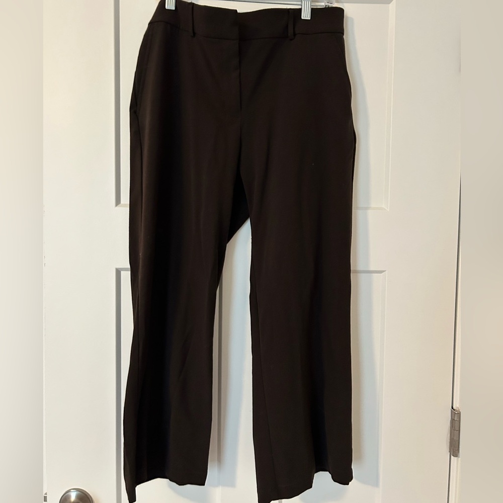 Classic Dark Brown Straight-Leg Dress Pants